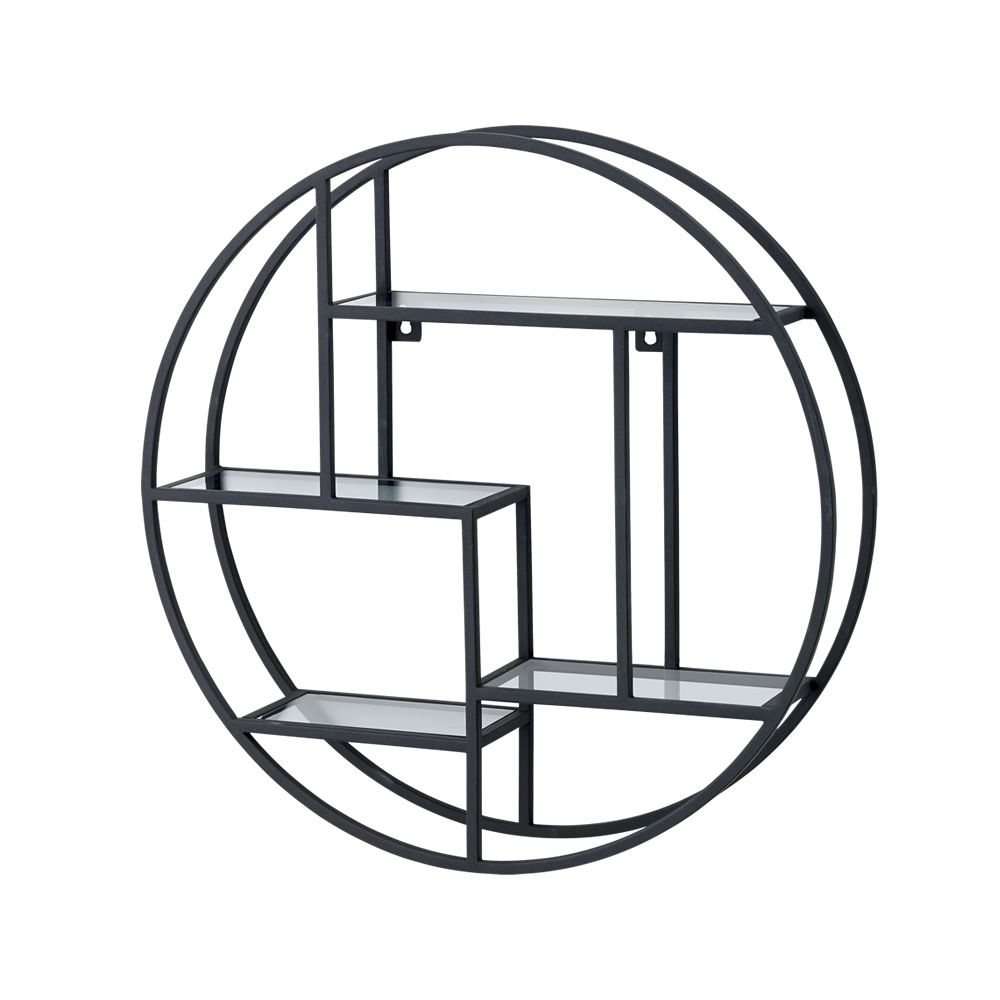 Circular - Wall bookcase in metal and glass, available in different ...