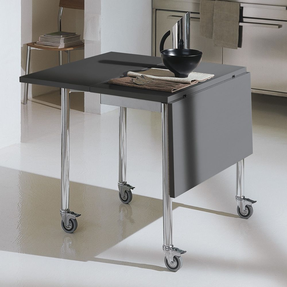 Flash & Free: Mesa transformable Bontempi Casa, plegable y sobre ruedas