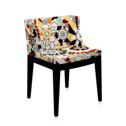 Mademoiselle A La Mode Design Armchair Kartell With Polycarbonate Frame And Upholstered Seat Covered With Missoni And Moschino Tissues Sediarreda Com