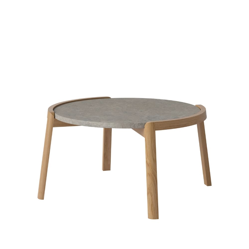 Table basse ronde NOODLE, structure pied en fil d'acier peint